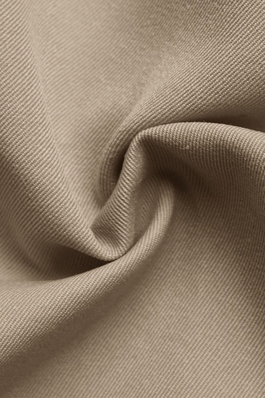 Ingrid Check-Collar Trench Coat in beige – detail