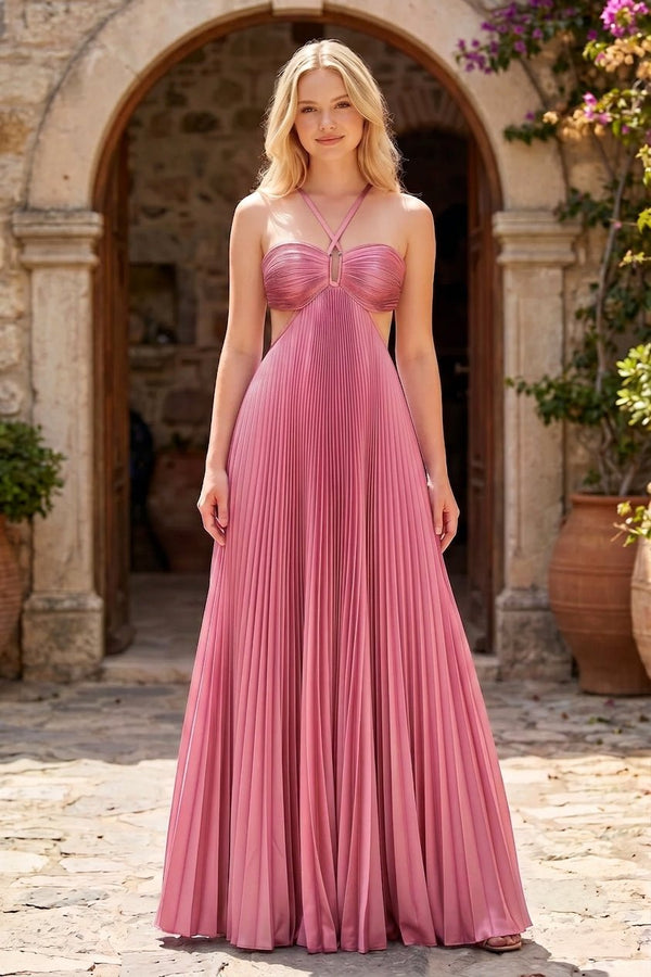 Aisen maxikjole i krøllet chiffon