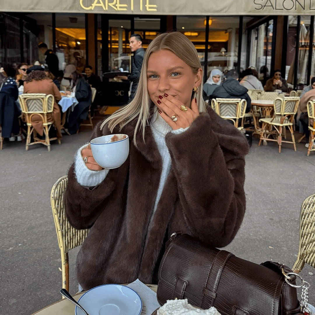 Alexandra jakke i fuskepels