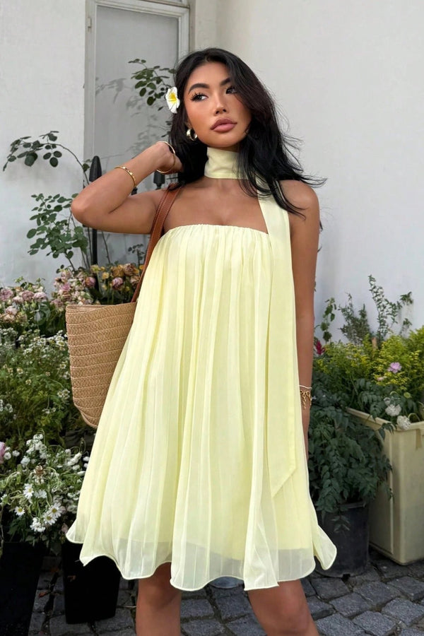 Aliya Ruched Bandeau Mini Dress