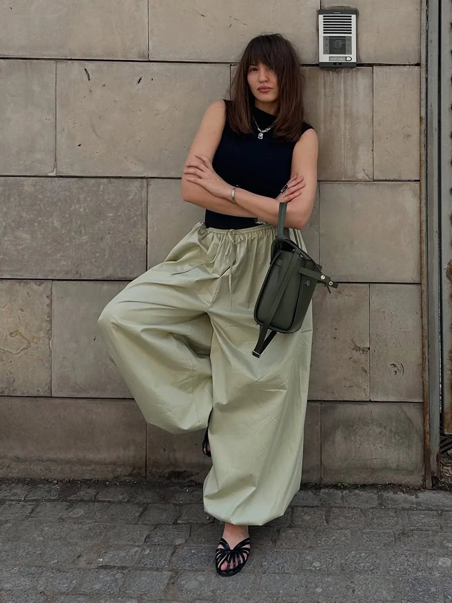 Amethyst Wide Leg Cotton Trousers