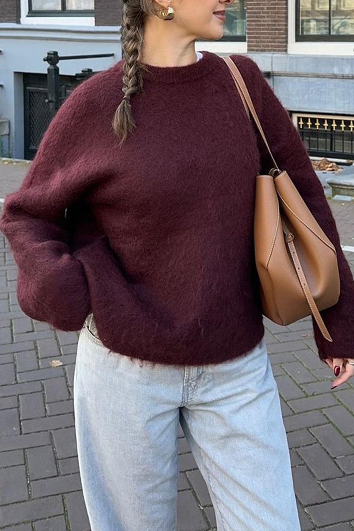 Angela ribbestrikket genser