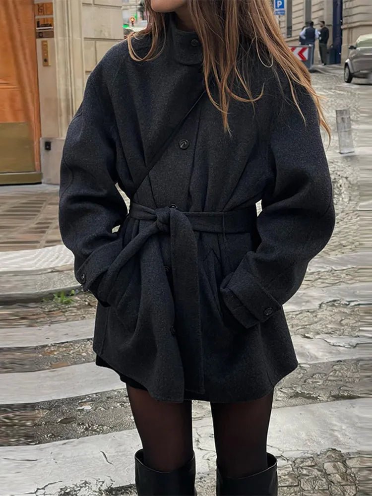 Ashley kort kåpe med ståkrage