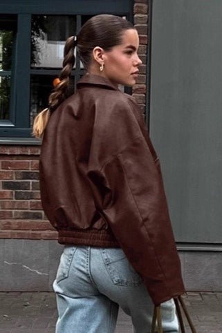 Azara vintagejakke i imitert skinn