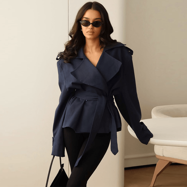 Barbara Belted Short Trench Coat