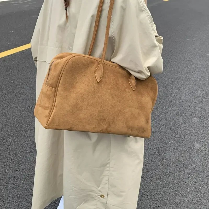 Beatrice vintage laptopveske i semsket kunstskinn