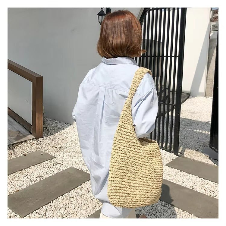 Beatrice Woven Rattan Tote Bag