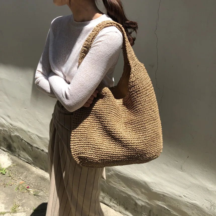 Beatrice Woven Rattan Tote Bag