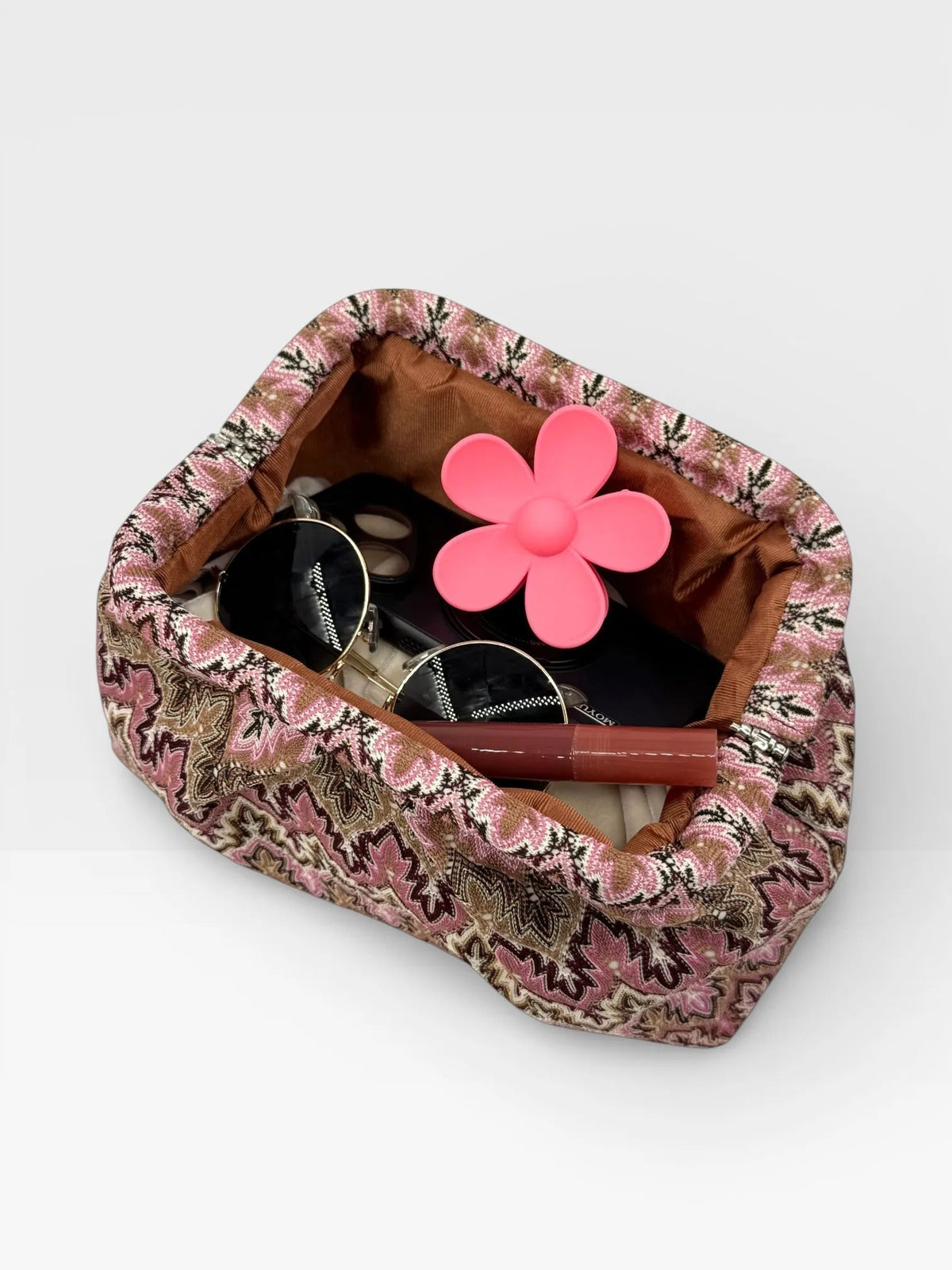 Beatriz plissert clutchveske i jacquard