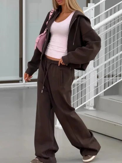 Cecilia oversized hettegenser- og joggebuksesett i 2 deler