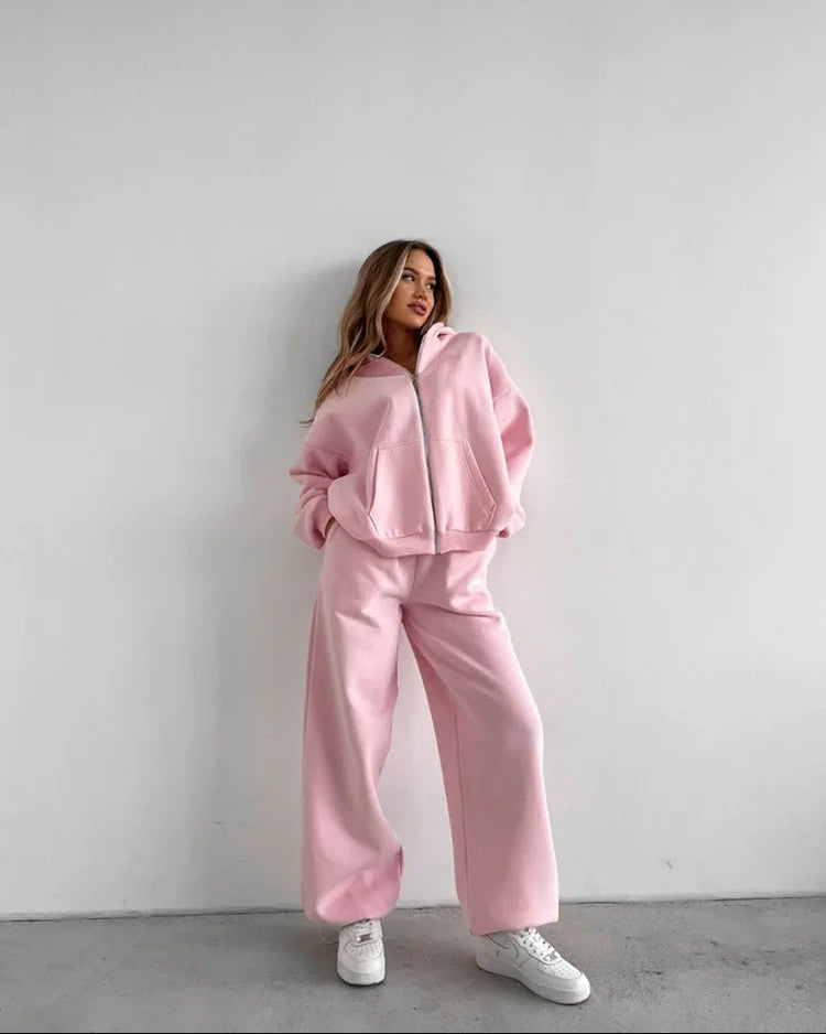 Cecilia oversized hettegenser- og joggebuksesett i 2 deler