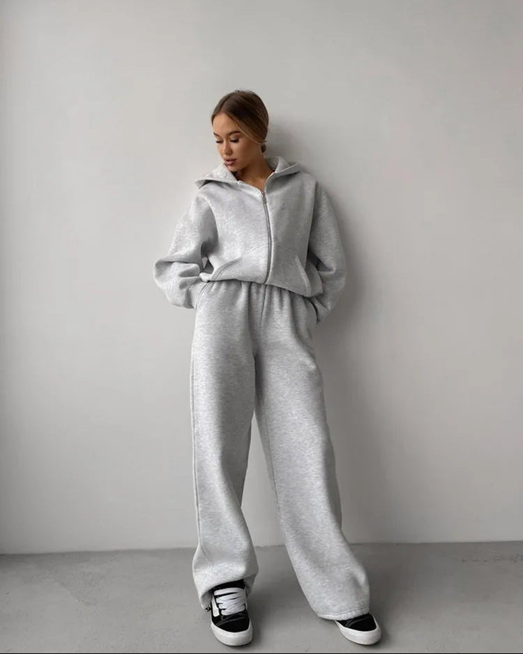 Cecilia oversized hettegenser- og joggebuksesett i 2 deler