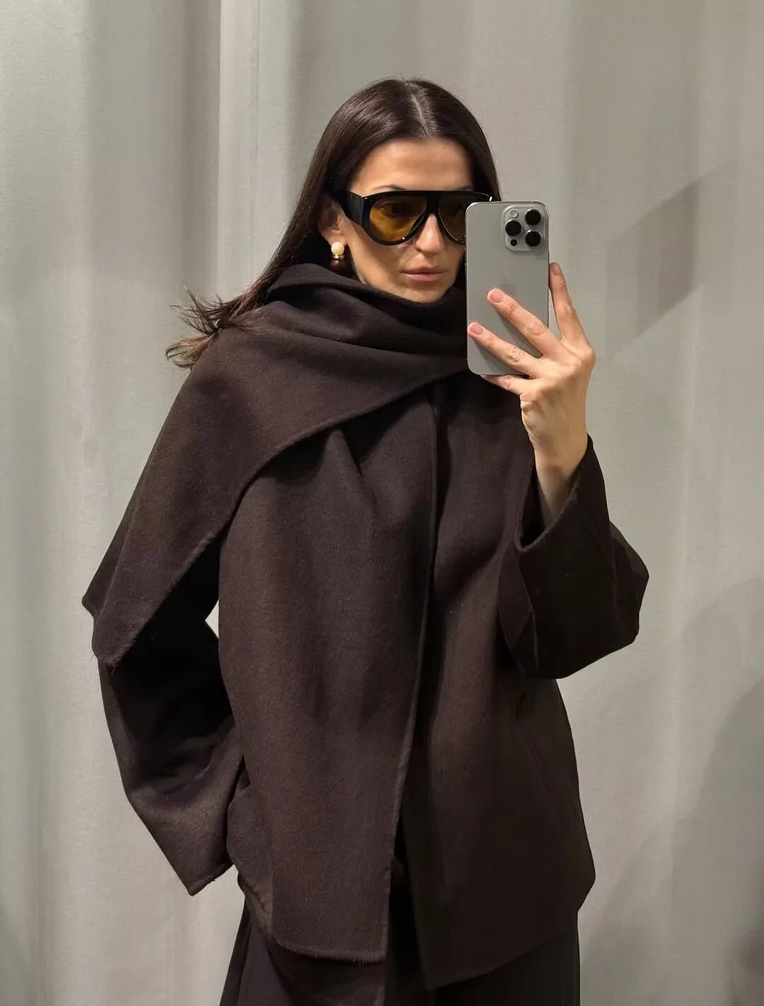 Cecille kåpe med skjerf