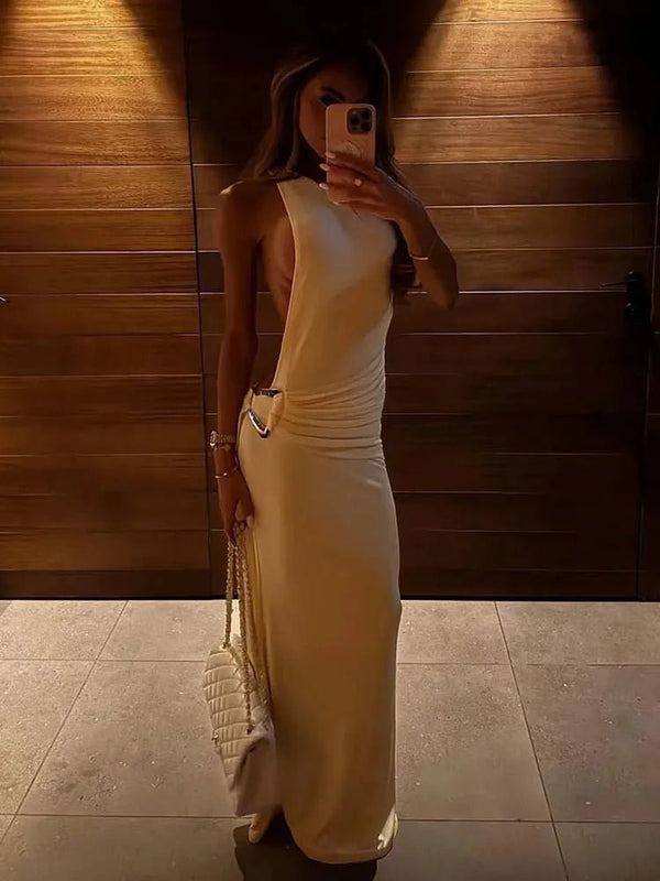 Celeste One-Shoulder Bodycon Maxi Dress