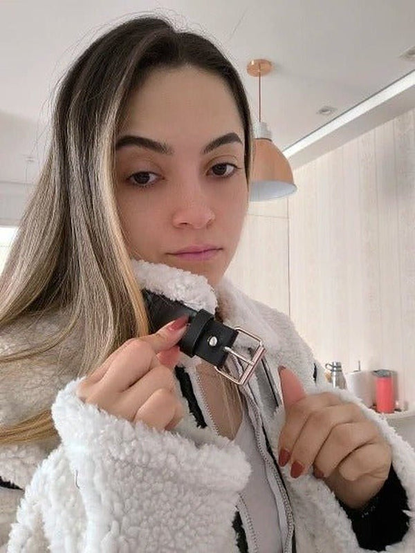 Chantal bouclé-bomberjakke