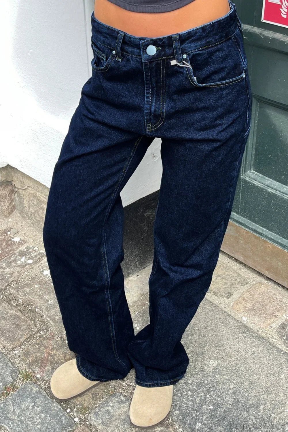 Charlize jeans med stjernemønster og fargeblokker