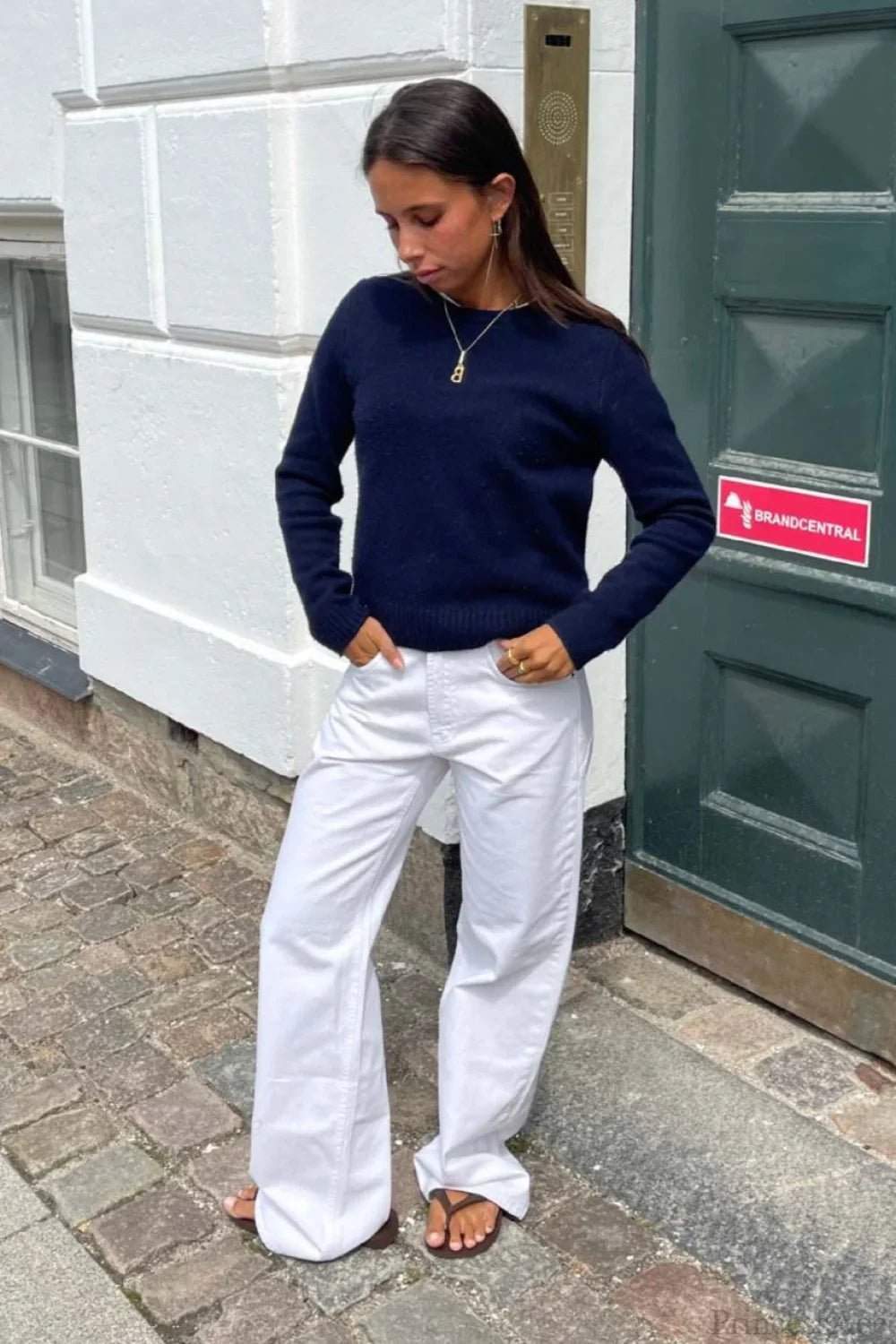 Charlize jeans med stjernemønster og fargeblokker