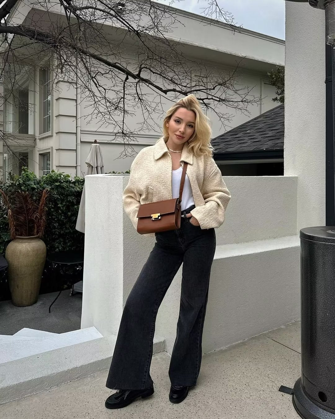 Ciara Collared Boucle Jacket
