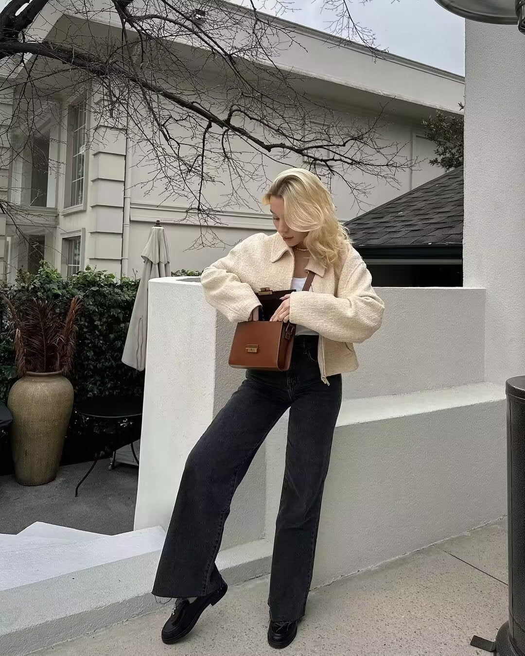 Ciara Collared Boucle Jacket