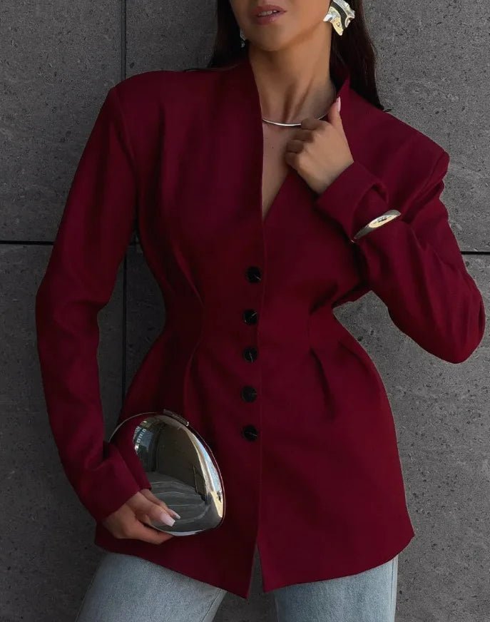 Daniela innsvinget blazer uten krage