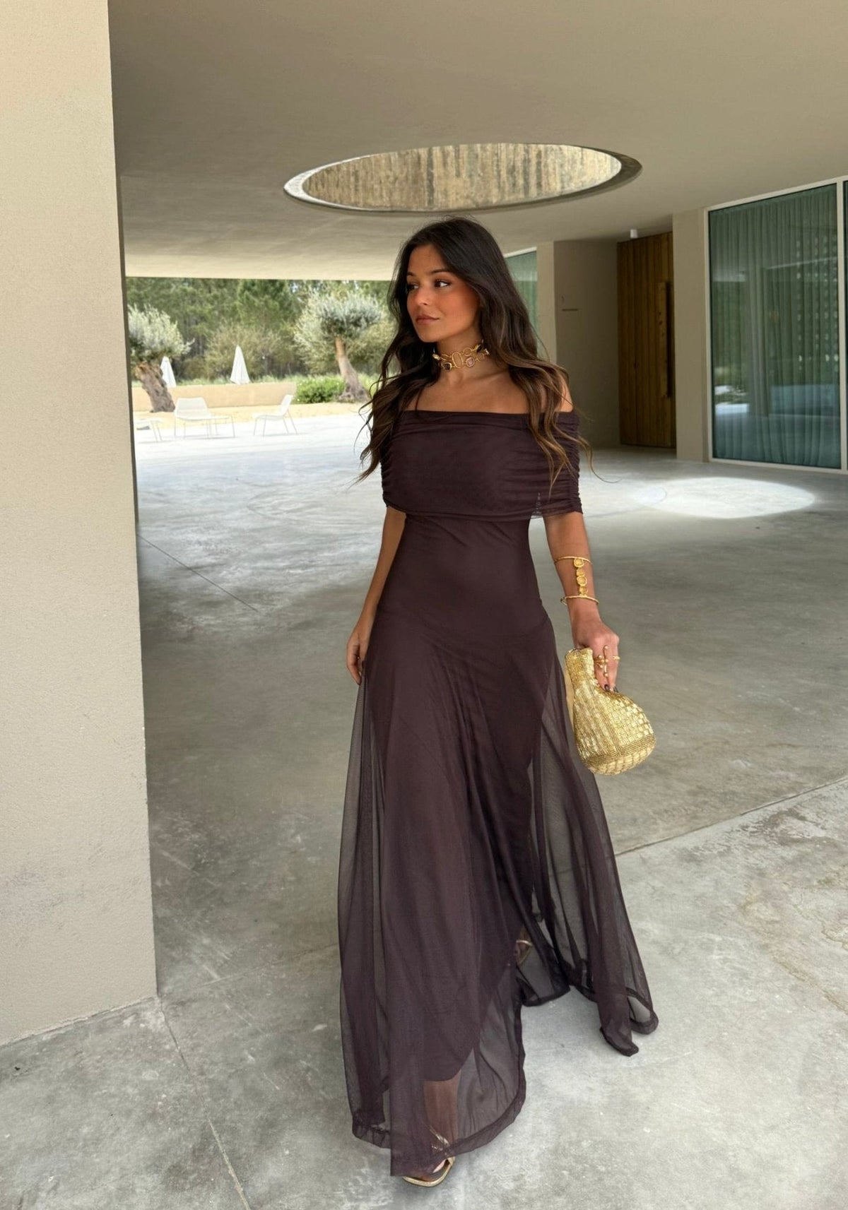 Daniella mesh maxikjole