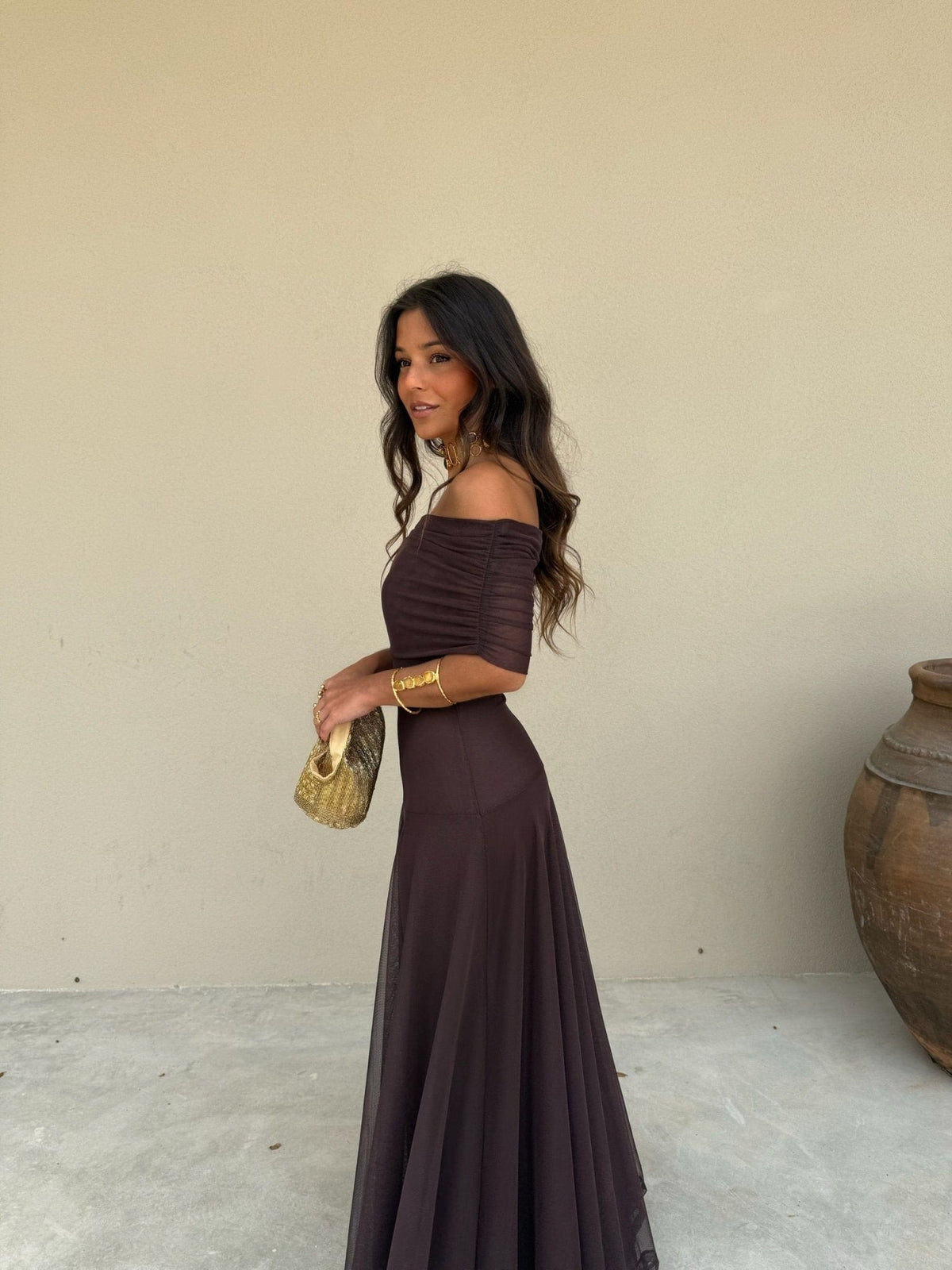 Daniella mesh maxikjole