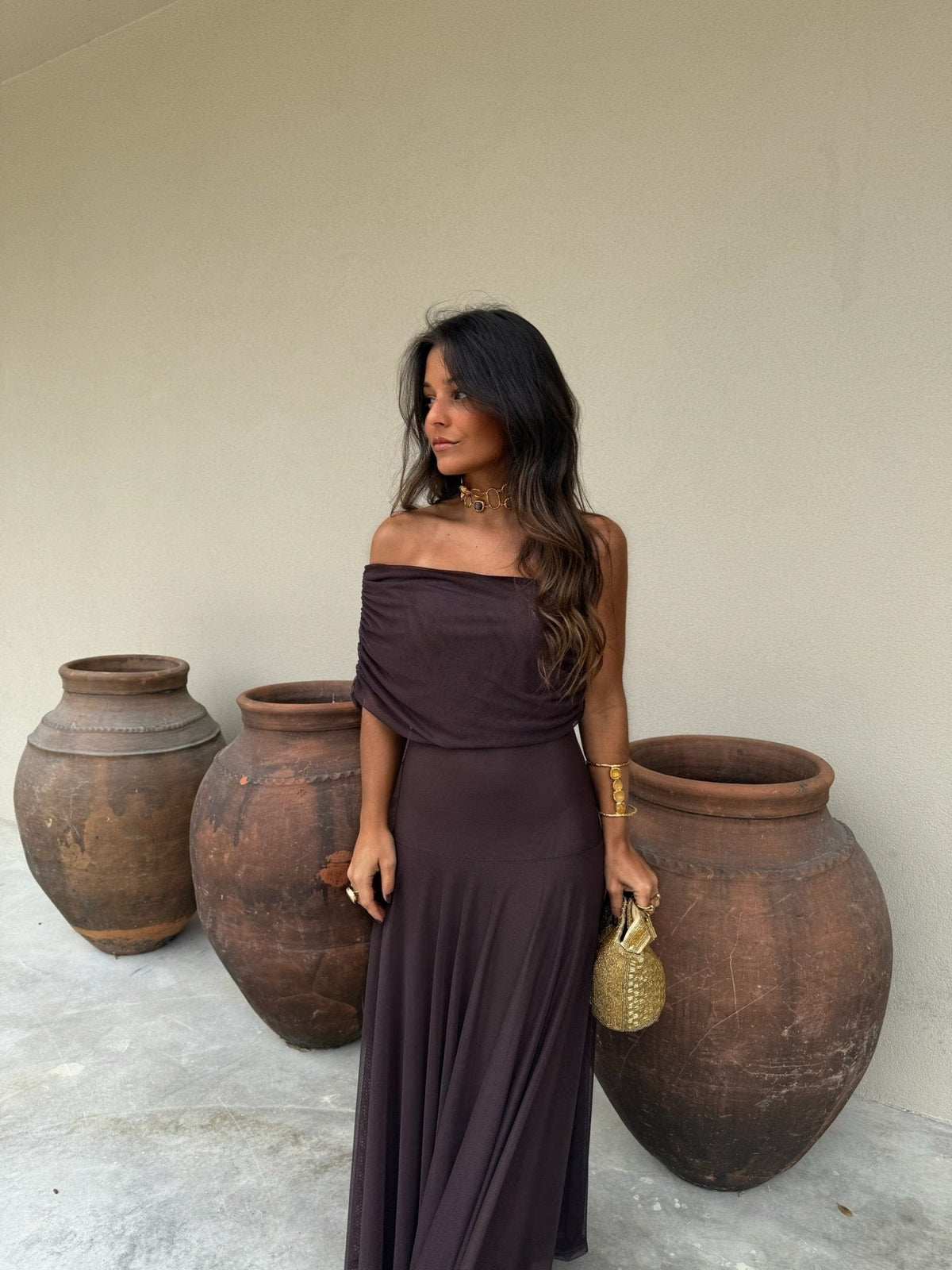 Daniella mesh maxikjole