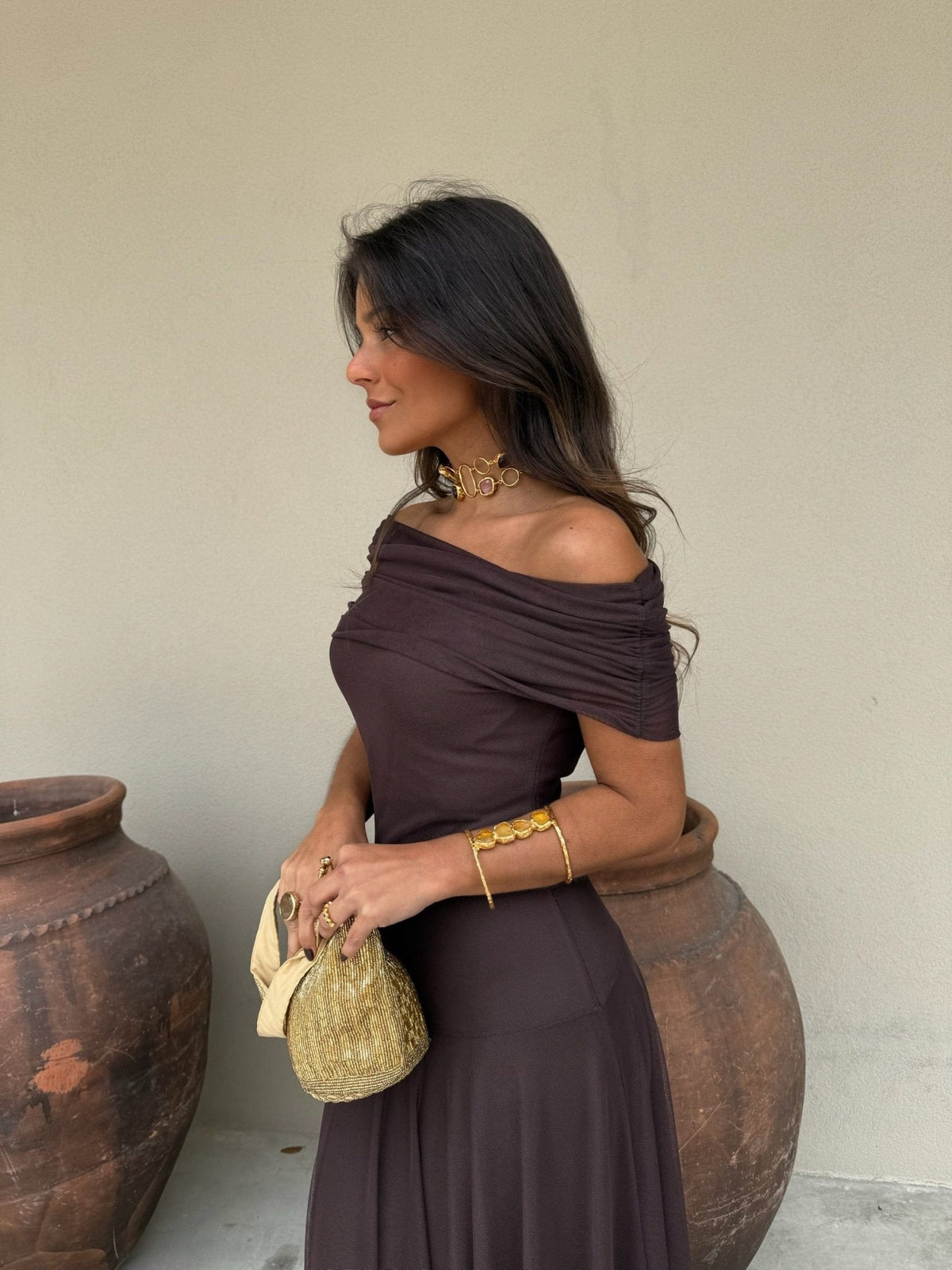Daniella mesh maxikjole