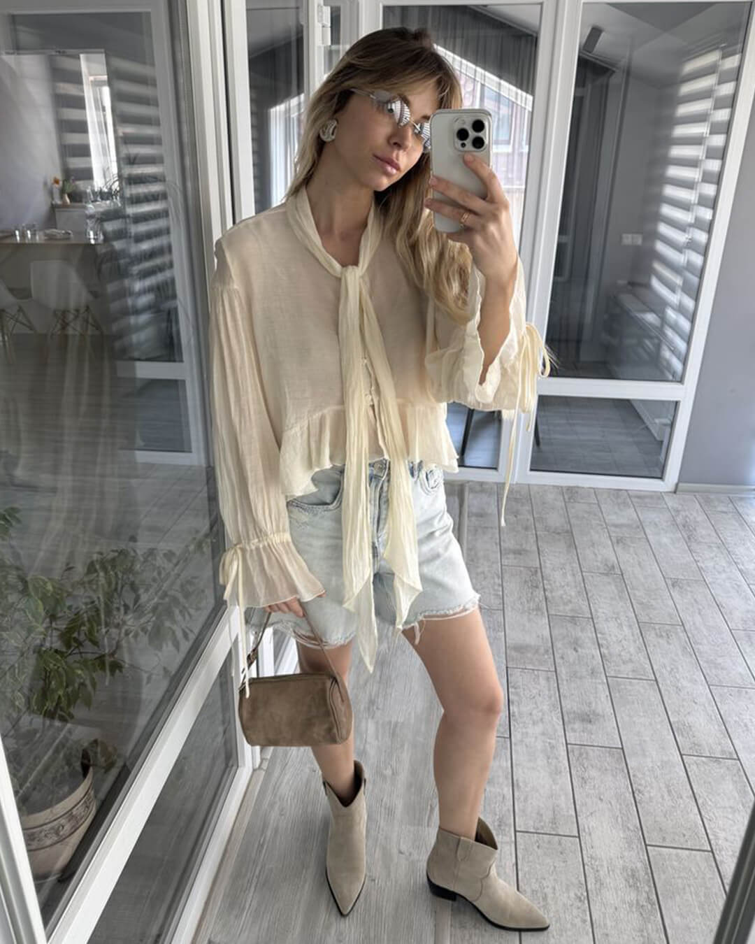 Danika semsket mini-skulderveske