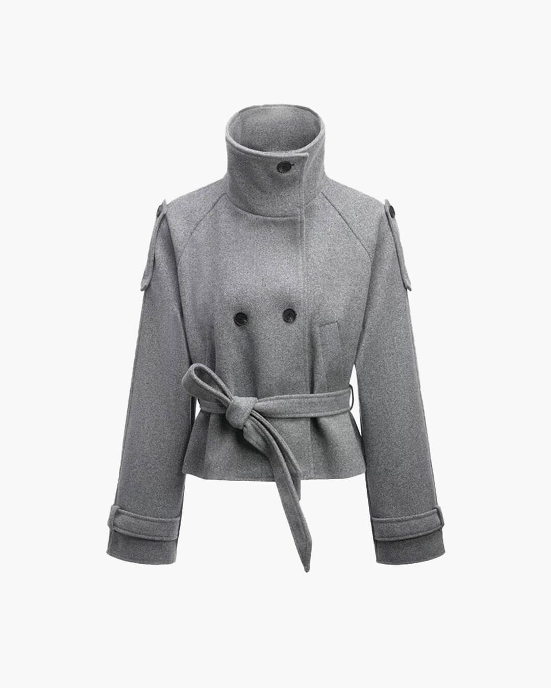 Debbie kort trenchcoat med ståkrage