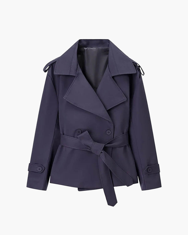 Dorothy Lace Up Short Trench Coat