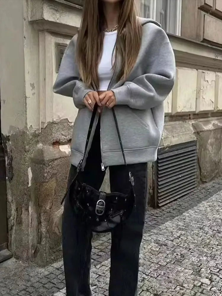 Eveline hettejakke med glidelås