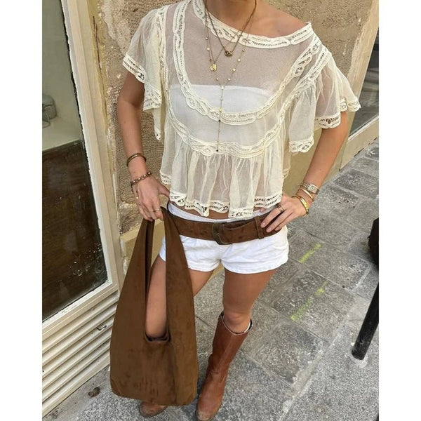 Genevra Sheer Chiffon Blouse