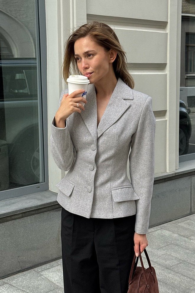 Geraldine vintageblazer med smal passform
