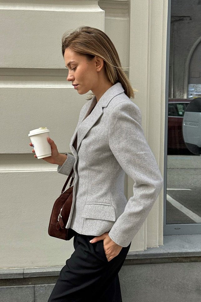 Geraldine vintageblazer med smal passform