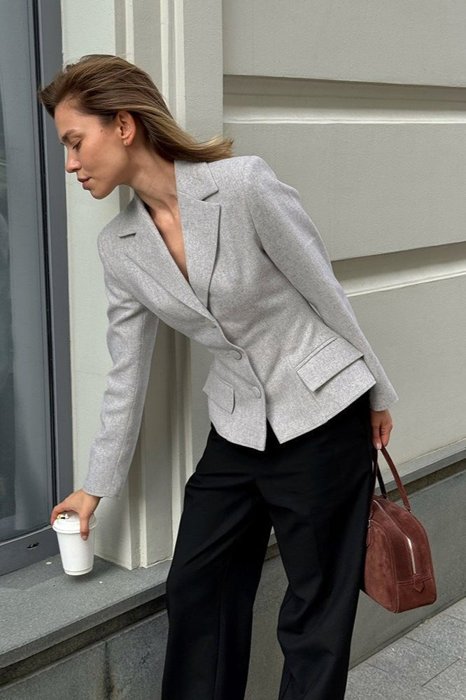 Geraldine vintageblazer med smal passform