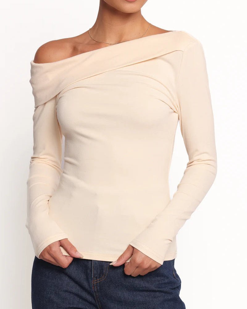 Glenda asymmetrisk topp med bare skuldre
