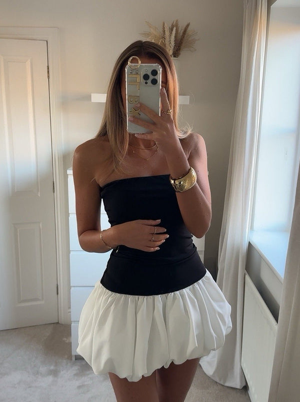 Hailey stroppeløs minikjole