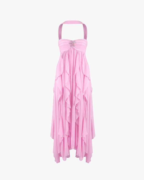 Harper Strapless Ruffled Maxi Dress