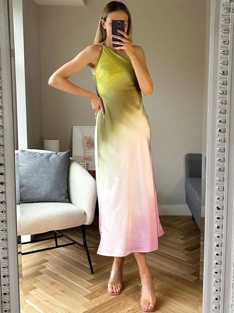 Helena asymmetrisk offshoulderkjole