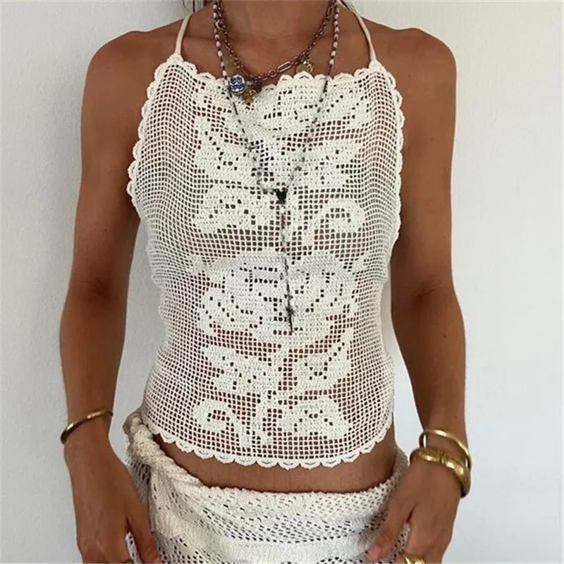 Indigo bohemsk heklet singlet