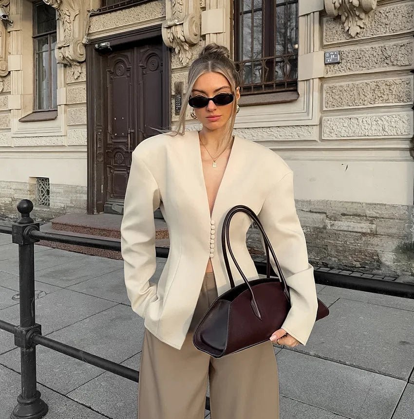 Isadora figursydd blazer med skulderputer