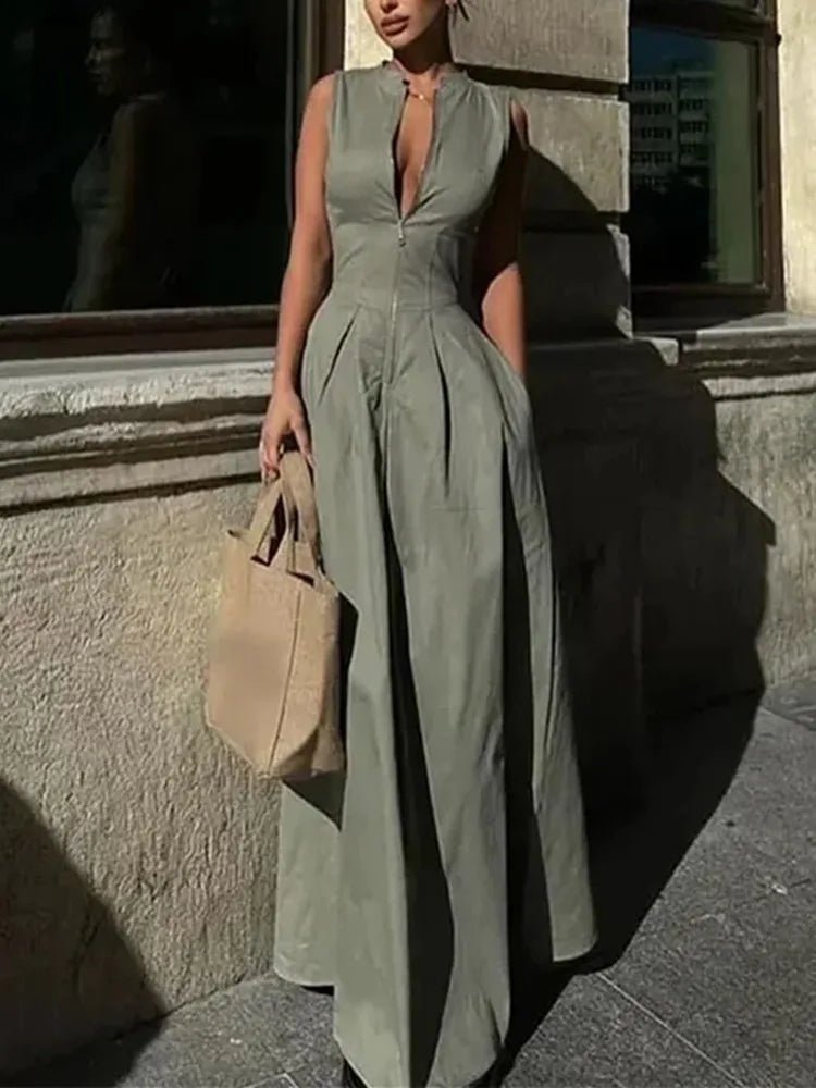 Jessica ermeløs midikjole