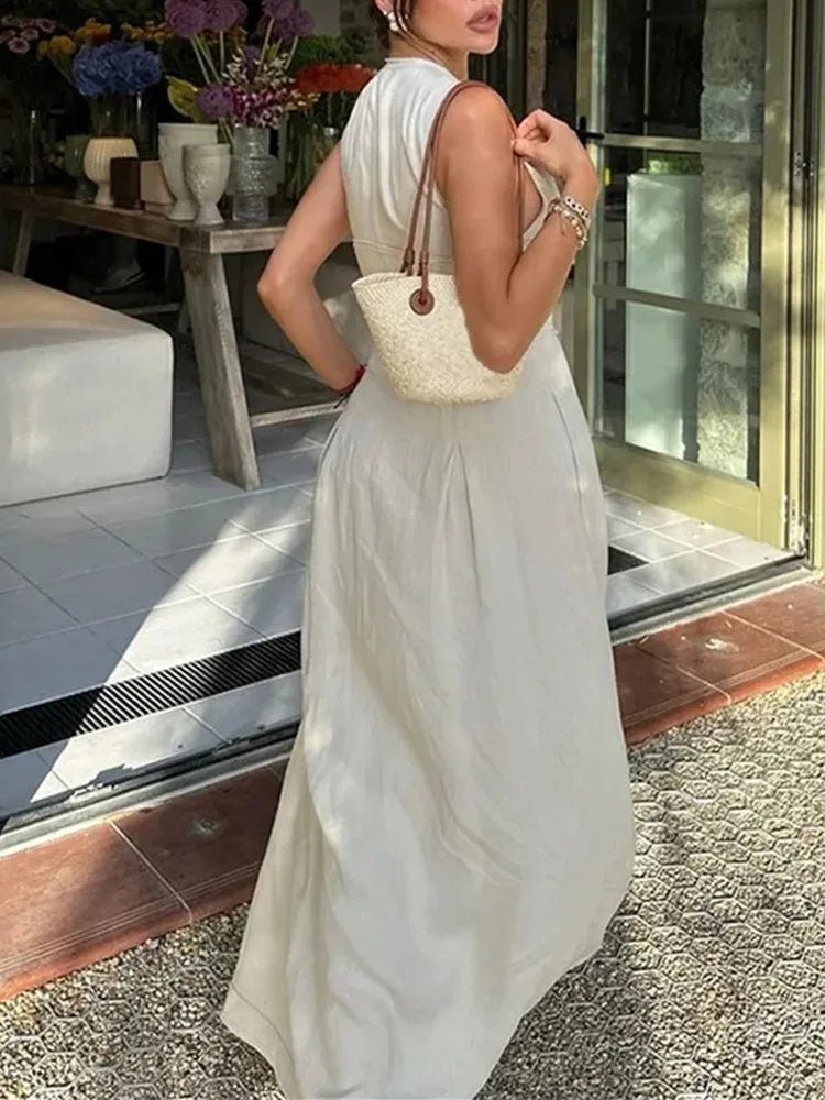 Jessica ermeløs midikjole