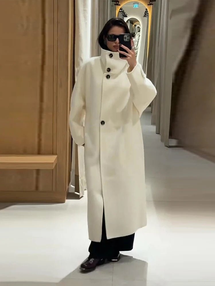 Julia Stand Collar Long Coat