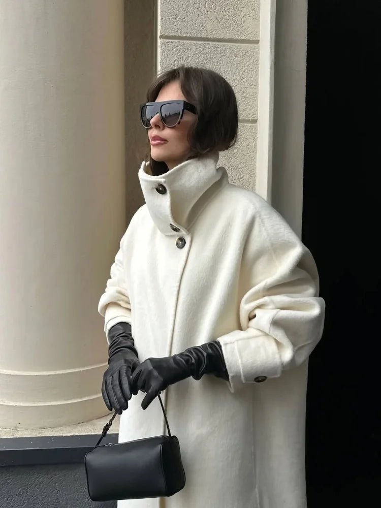 Julia Stand Collar Long Coat