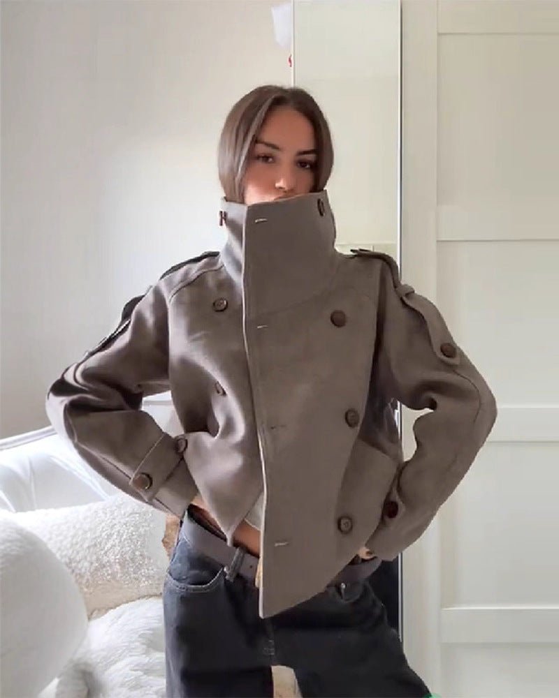 Julie oversized kåpe med ståkrage