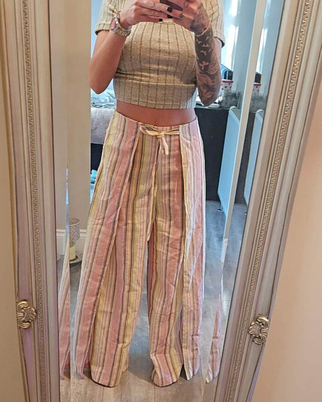Julie Vertical Stripe Trousers