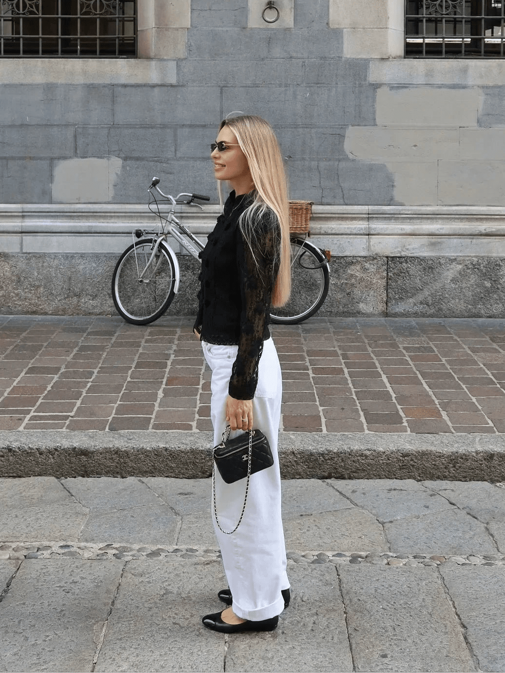 Katalina blondebluse med puffermer