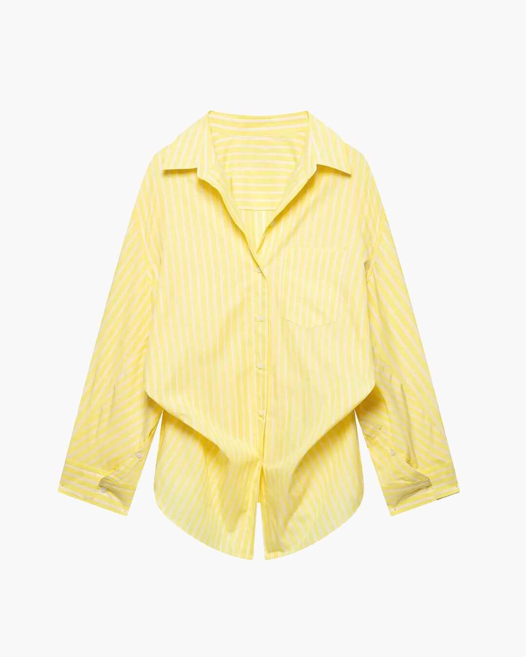Kathy Bat Sleeve Striped Shirts